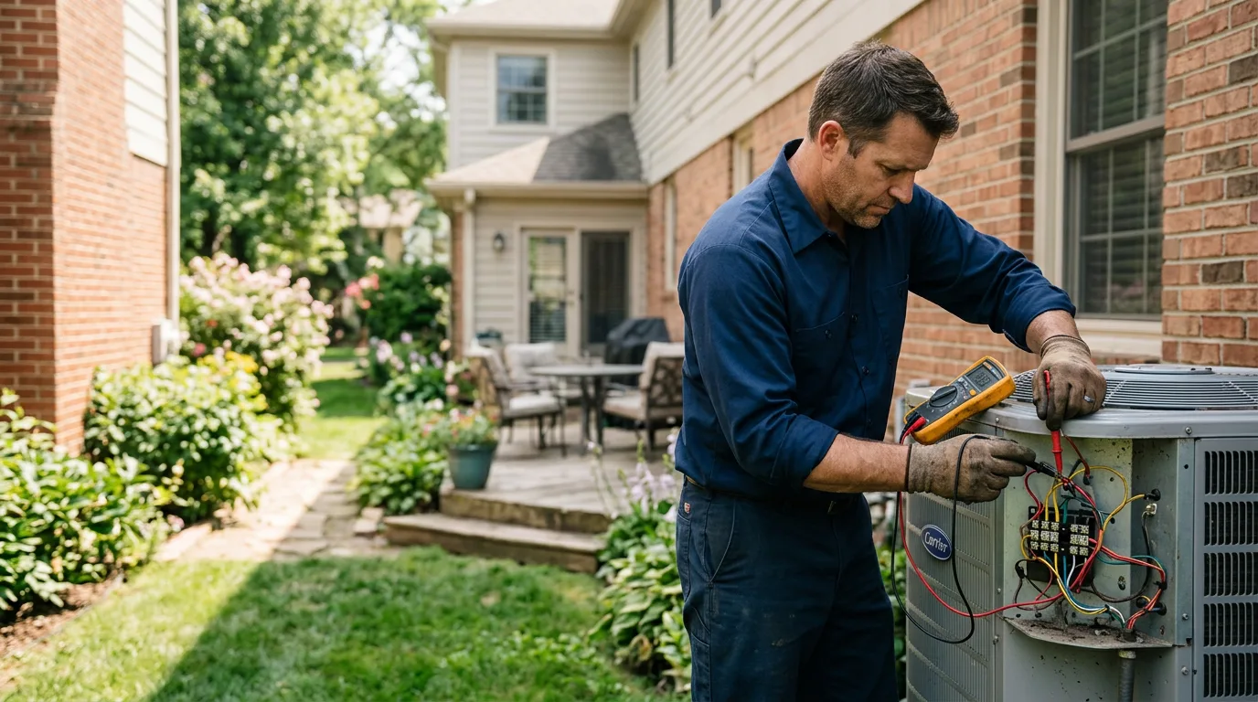 HVAC technician working near Braman, OK